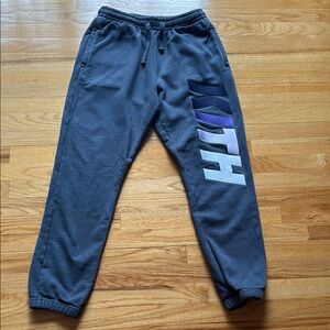 Men's KITH Gray Joggers with Graphic Design
